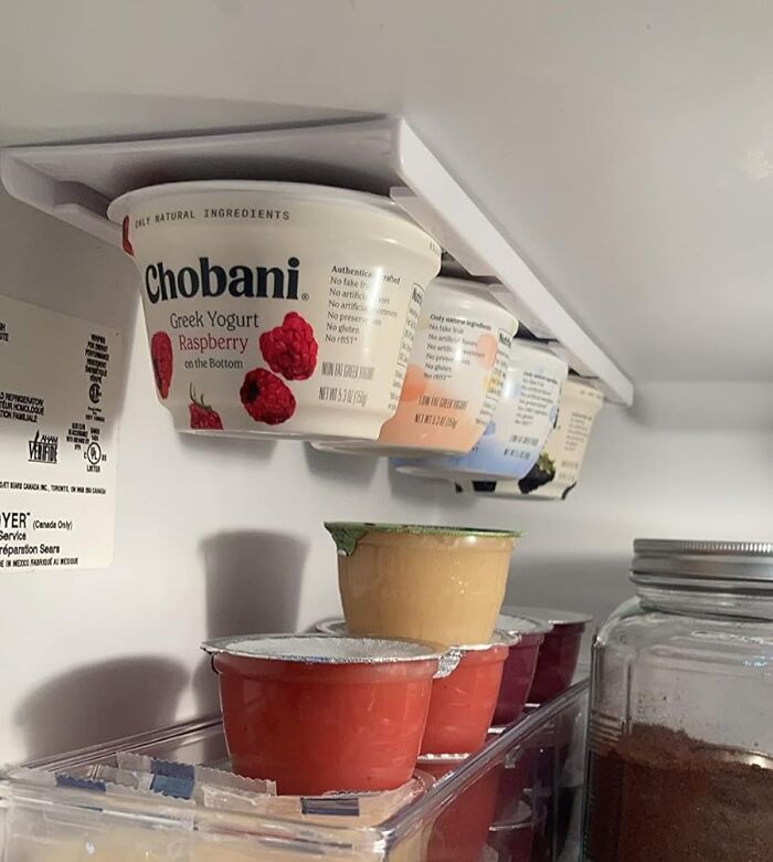 Fridge Ceiling Yogurt Holder: Give Your Yogurts A Lofty Home