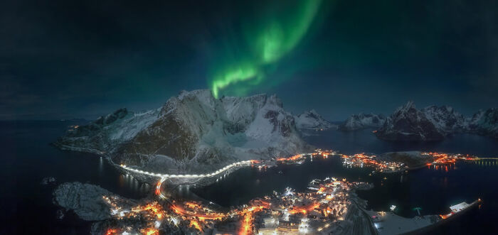 "Northern Lights Over Reine" - Norway’s Dance Party in the Sky