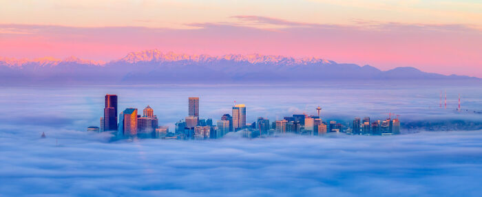 "Seattle In Fog" - Pacific Northwest Mystery