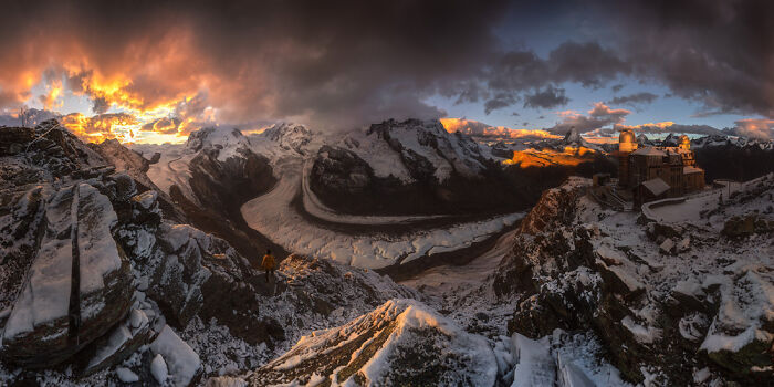 "Dawn On The Glacier Peak" - Switzerland’s Chill Start
