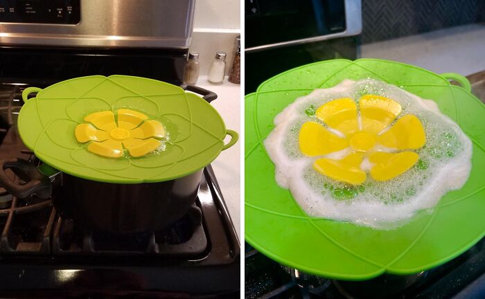 Avoid Kitchen Catastrophes With This Silicone Pot Spill Stopper