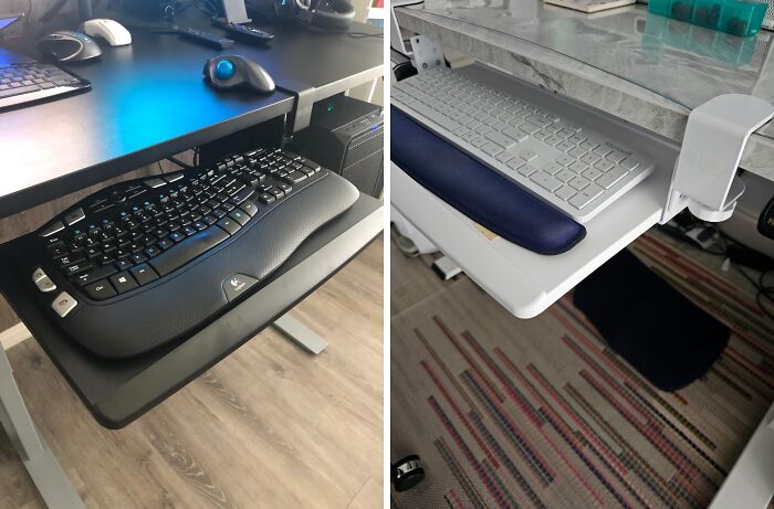Turn That Cluttered Desk Into Cozy Command Central With This Retractable Keyboard Tray