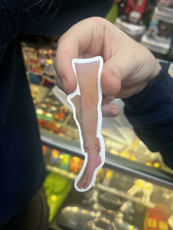 Weird Leg Sticker Found Out Of Nowhere