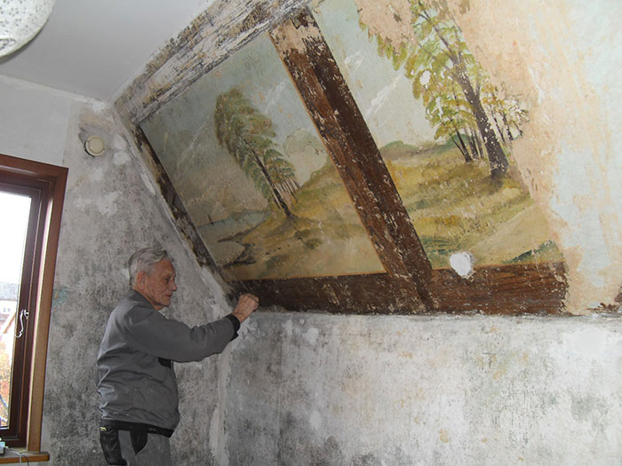 Dad Found 1912 Wall Murals Hidden Behind Wallpaper While Renovating
