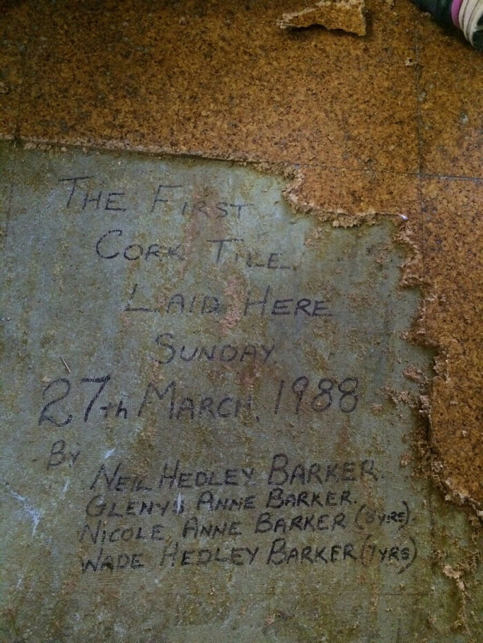 Found A Secret Message Under Cork Floor Tiles
