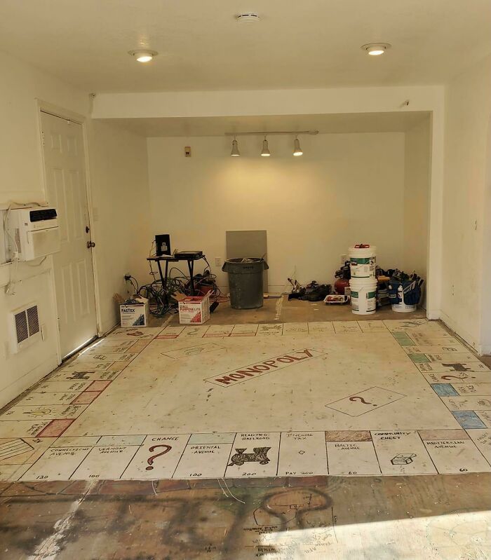 Tore Up Carpet And Found A Giant Monopoly Board