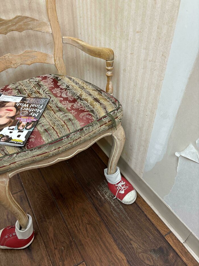 These Chairs at My Foot Doctor’s Office Are Wearing Shoes