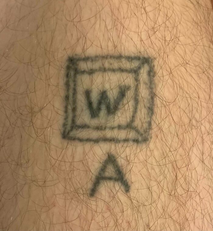 Wanted WASD Keys Tattoo, Realized I Misplaced 'A'