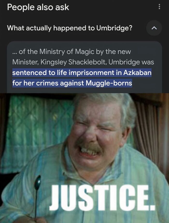 Justice Served Hogwarts Style