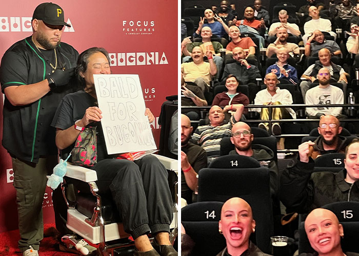 Bugonia: The Bald-Headed Movie Premiere