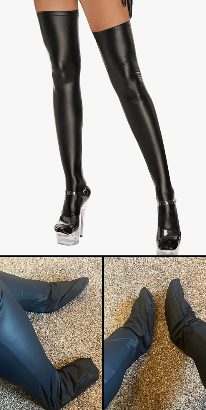 Ordered Sexy Latex Thigh Highs, Got What Looks Like Sleeping Bag Covers
