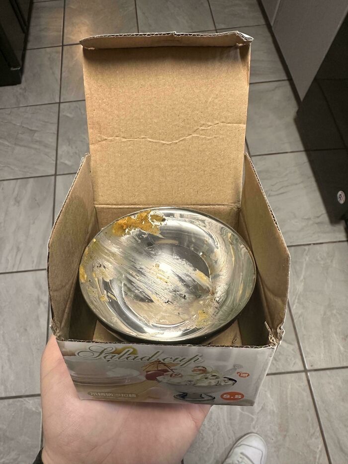 Wedding Ice Cream Bowls Arrived… Dirty With Old Food?