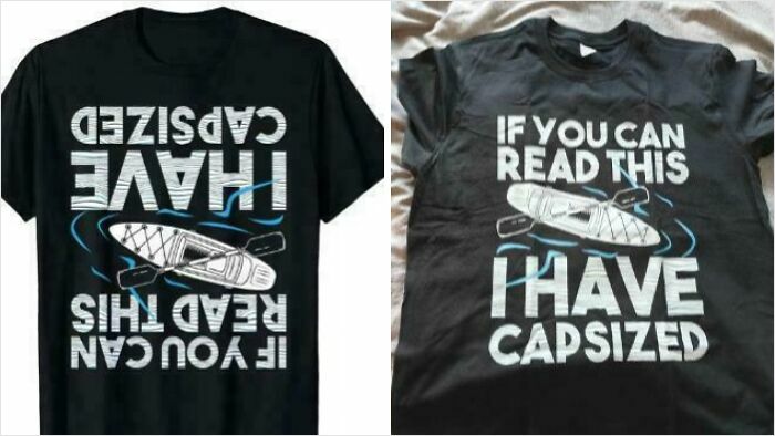 Kayaking Shirt Printed Completely Wrong, Joke Ruined