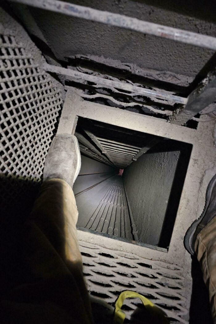 Got Stuck in a Hole in an Elevator Shaft Thanks to My Tools—Today’s Adventure!