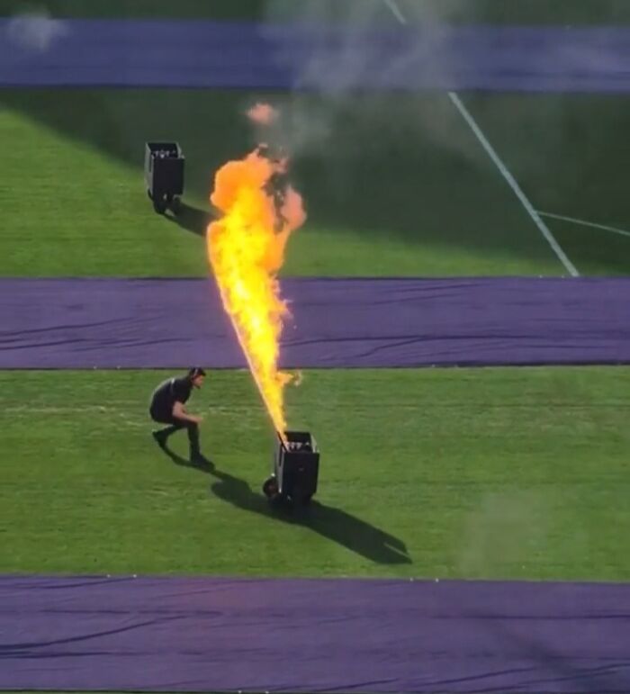 Guy Risks It All to Turn Off a Malfunctioning Flamethrower