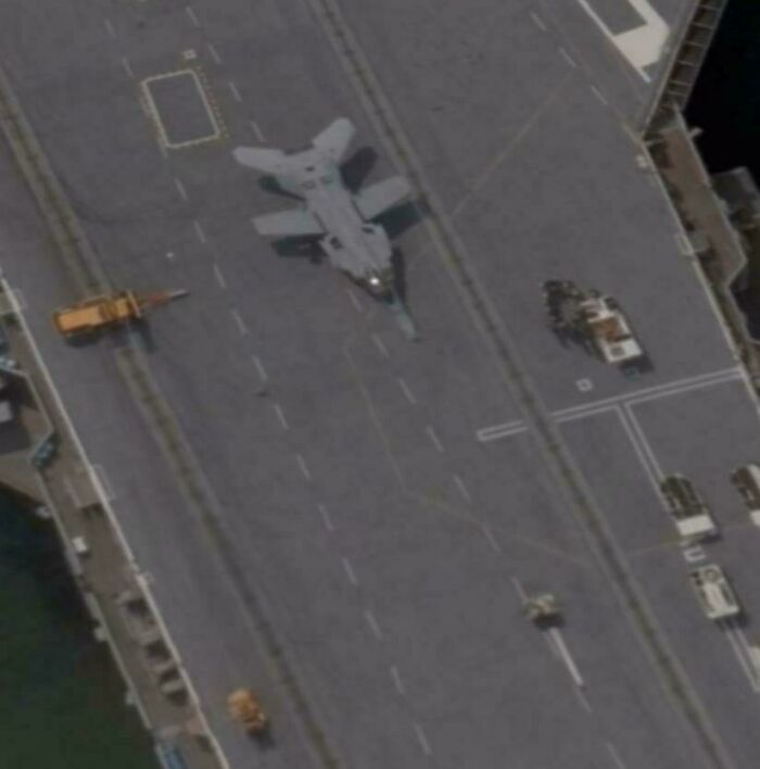 What’s Up With This Weird Jet On CVN 77 At Naval Station Norfolk?