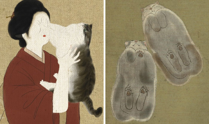 When Old-School Japanese Art Meets Cats And It’s Totally Magical