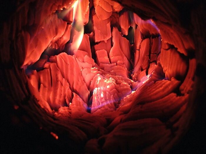 Inside A Firelog—Kinda Beautiful, Right?