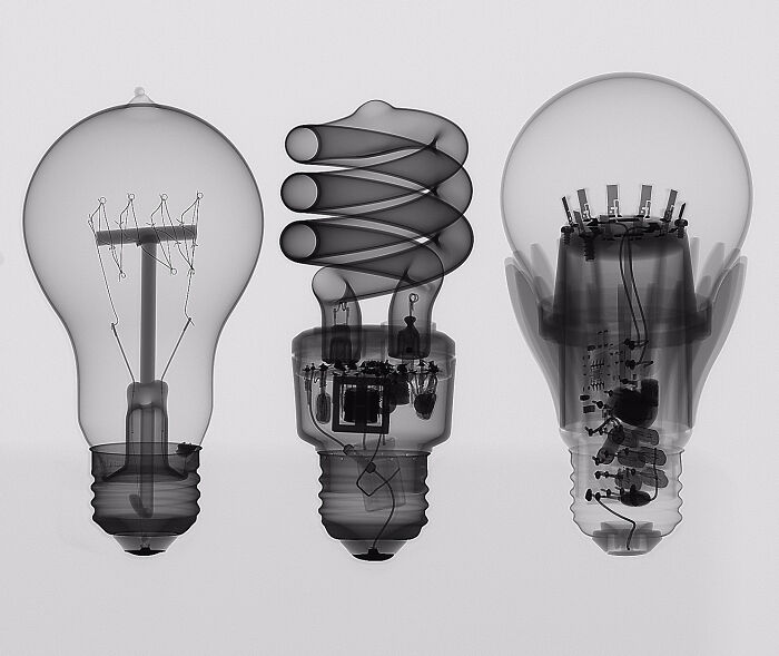 Electric Light Bulbs Evolve—X-Ray View Up Close