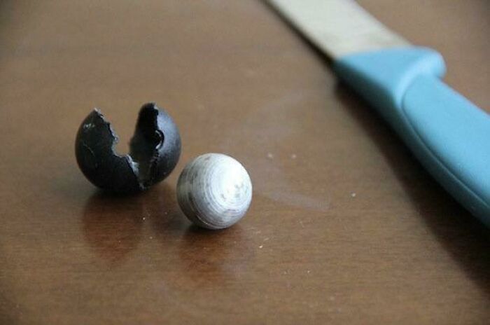 Steel Core Inside A Rubber Bullet Used By Police