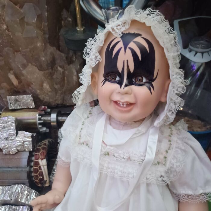 Kid Wanted a Kiss Doll. Sharpie to the Rescue!