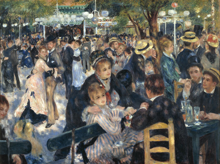 Bal Du Moulin De La Galette (Small Version, 1876) by Pierre-Auguste Renoir