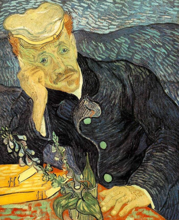Portrait Of Dr. Gachet (1890) by Vincent Van Gogh