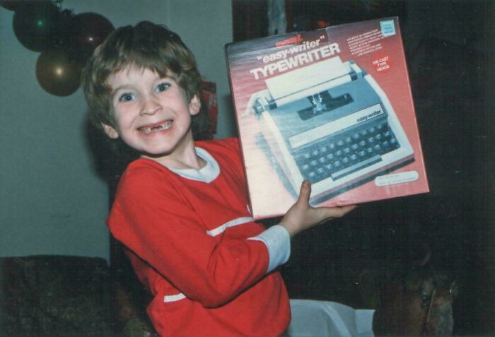1985 Christmas Morning: Pure Joy Over a New Typewriter