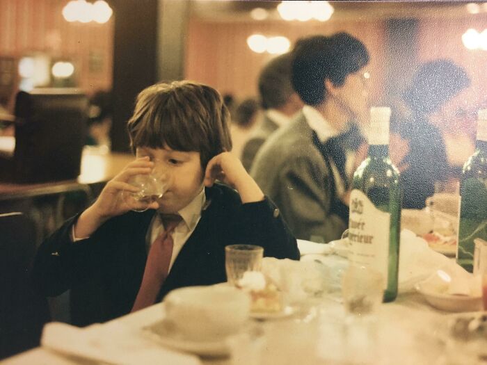 Sneaking a Sip of Wine at a Wedding (Shh!), 1987
