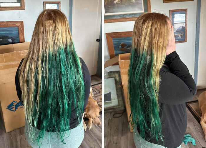 Husband’s Experiment With Fabric Dye = Hair Tragedy