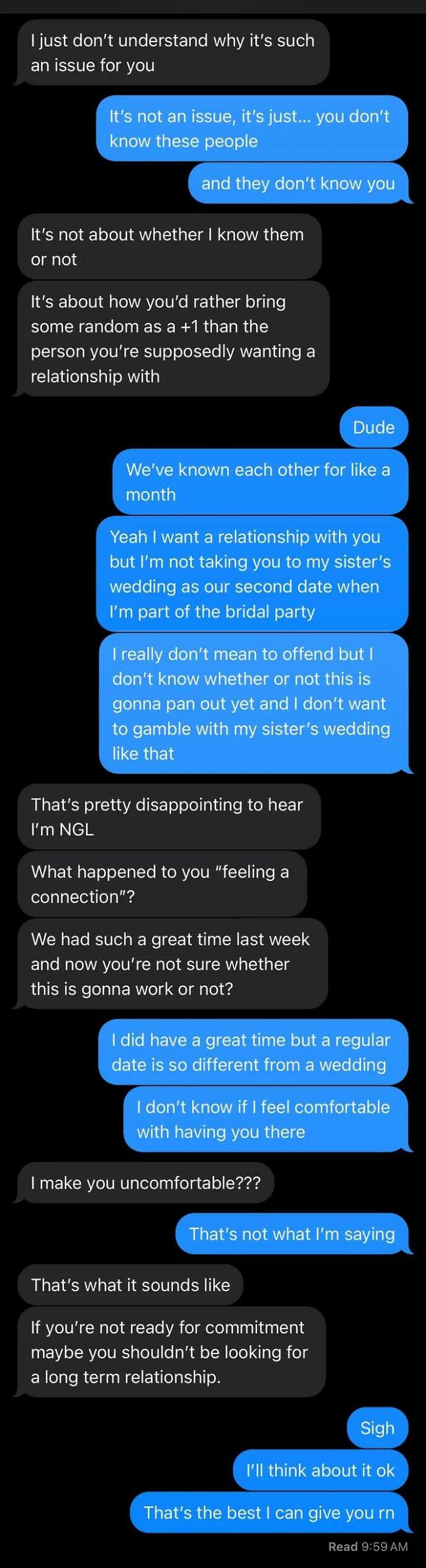 Red Flag or Nah? Should I Bring This Guy to the Wedding?