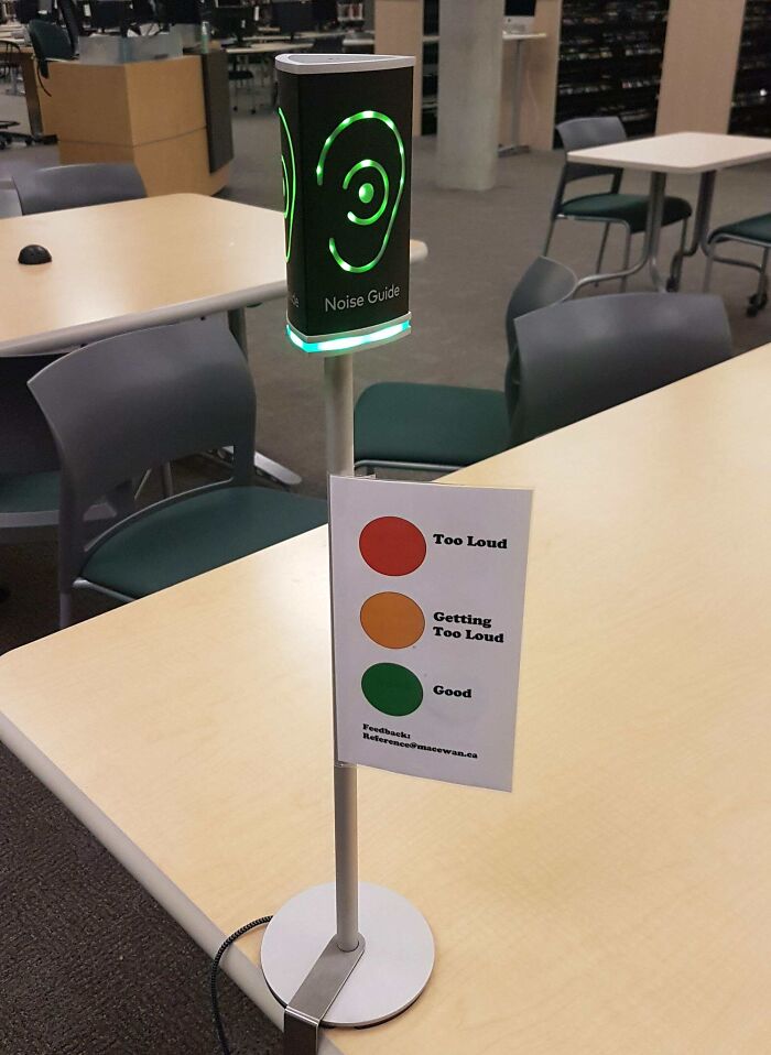 Library Noise Level Lights that Tell You When to Zip It