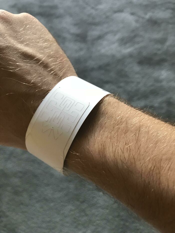 Wrist Band Adhesive Tapers at Edges So It Won't Stick to Your Skin Uncomfortably