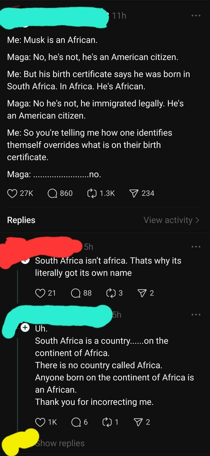 South Africa? Apparently Not Part Of Africa According To This Genius