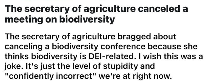 The USDA Secretary Confuses Biodiversity Conference With Diversity Training, Cancels Hawaii Event
