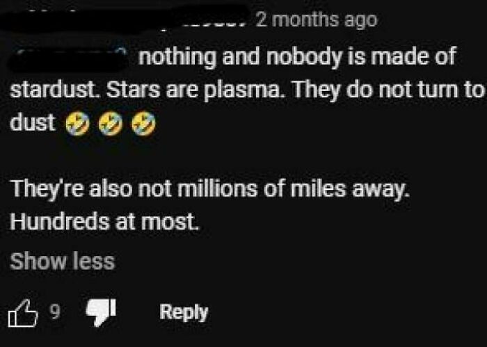 "Nothing And Nobody Are Made Of Stardust?" Wait, What?