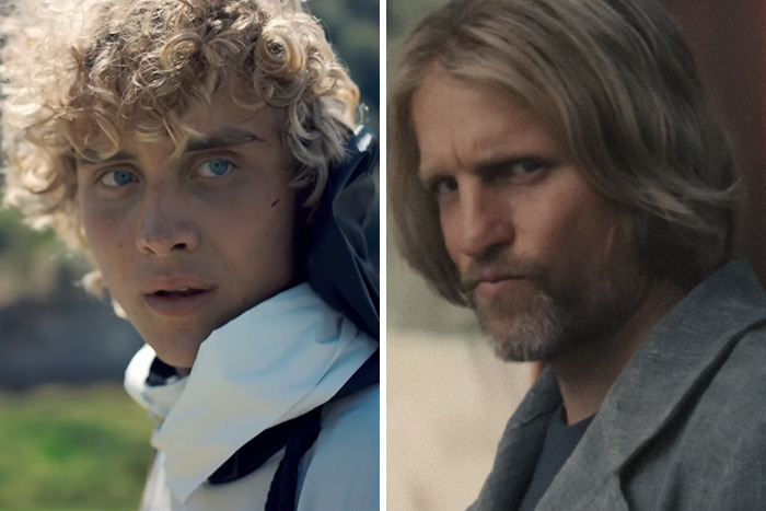 Joseph Zada as young Haymitch Abernathy, once played by Woody Harrelson