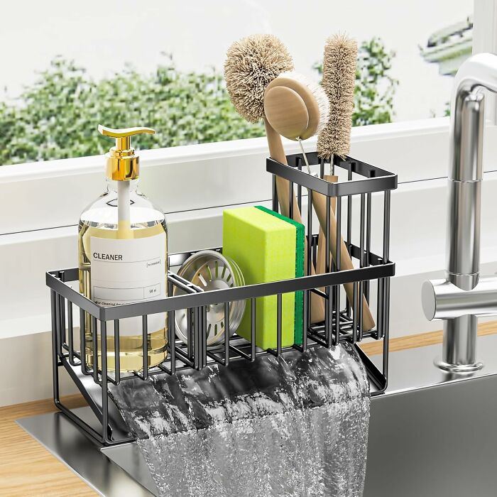 Say Goodbye To The Sponge Swamp With This Fancy Kitchen Sink Caddy