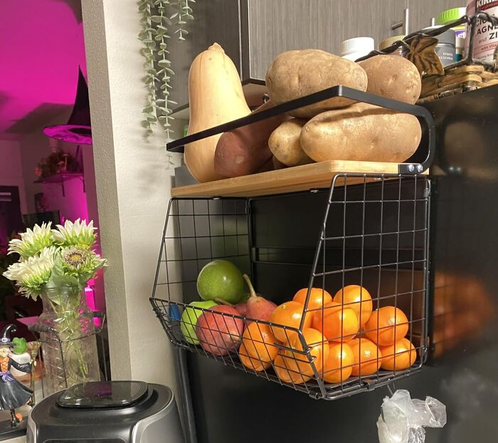 Make Your Fridge Side a Superstar With This Magnetic Shelf & Fruit Basket