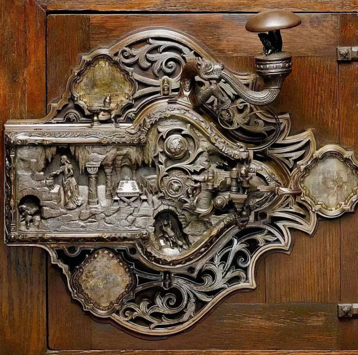 Super Fancy Door Lock Featuring Snow White – Made in 1911