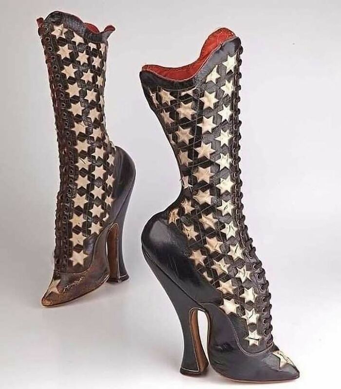 A Pair Of Vintage Boots From The 1890s