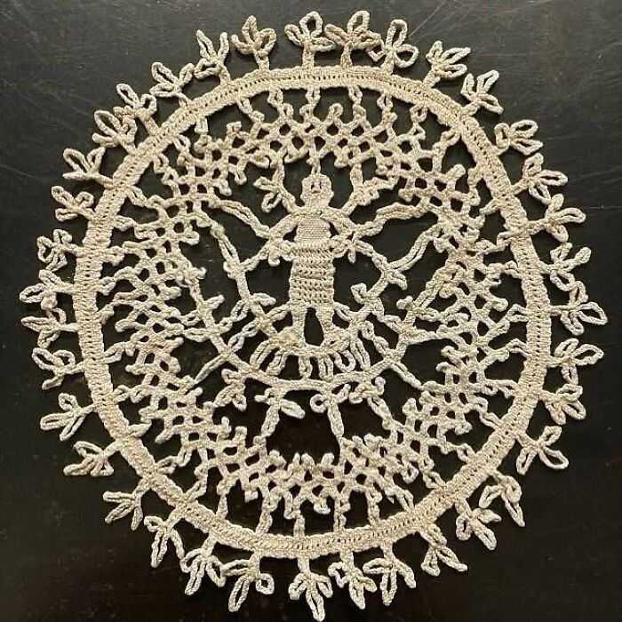 A Delicate Figure Crafted From Lace