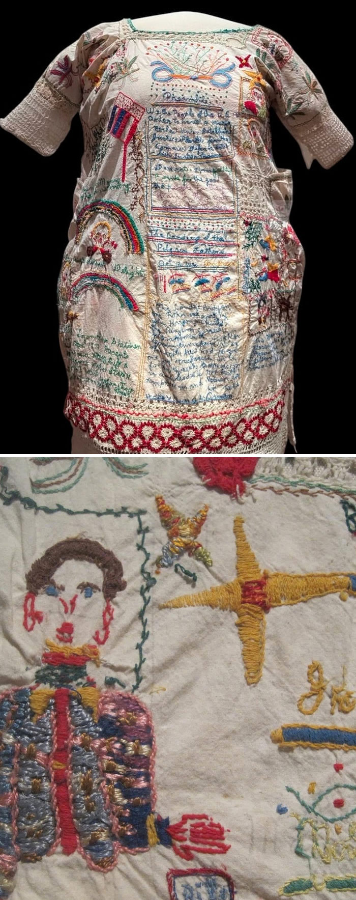 An Embroidered Hospital Gown Turned Into Art (From 1949)