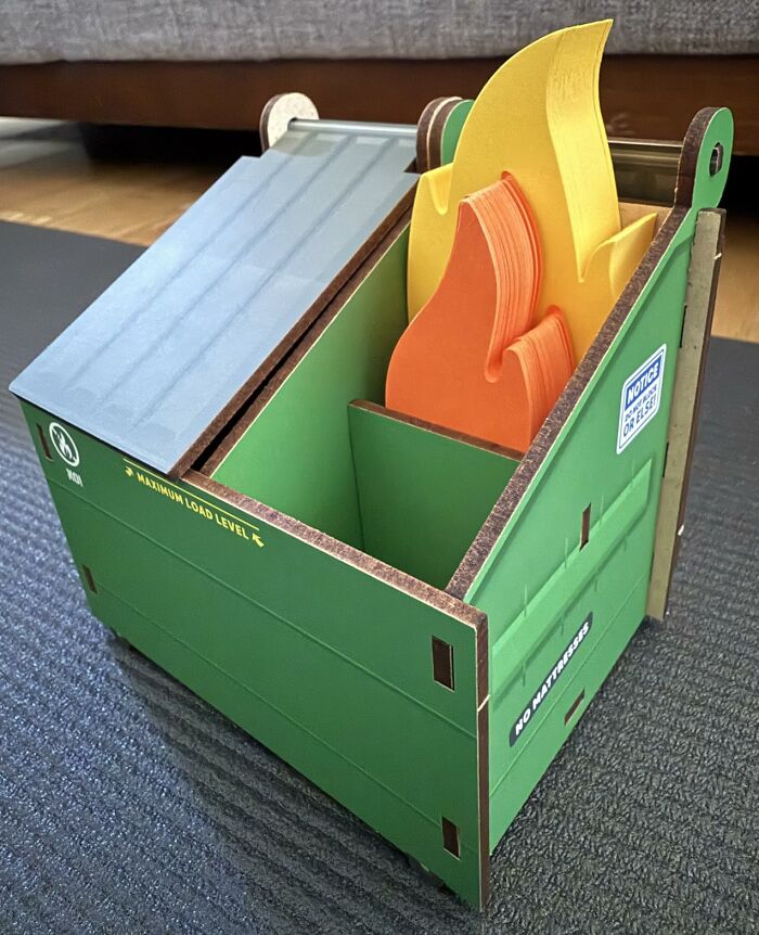 Meet The Official Mascot Of Your Inbox Meltdown: The Desk Dumpster Fire Pen Holder