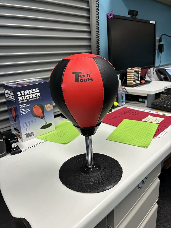 Turn Your Rage Into Punchlines With This Desktop Punching Bag