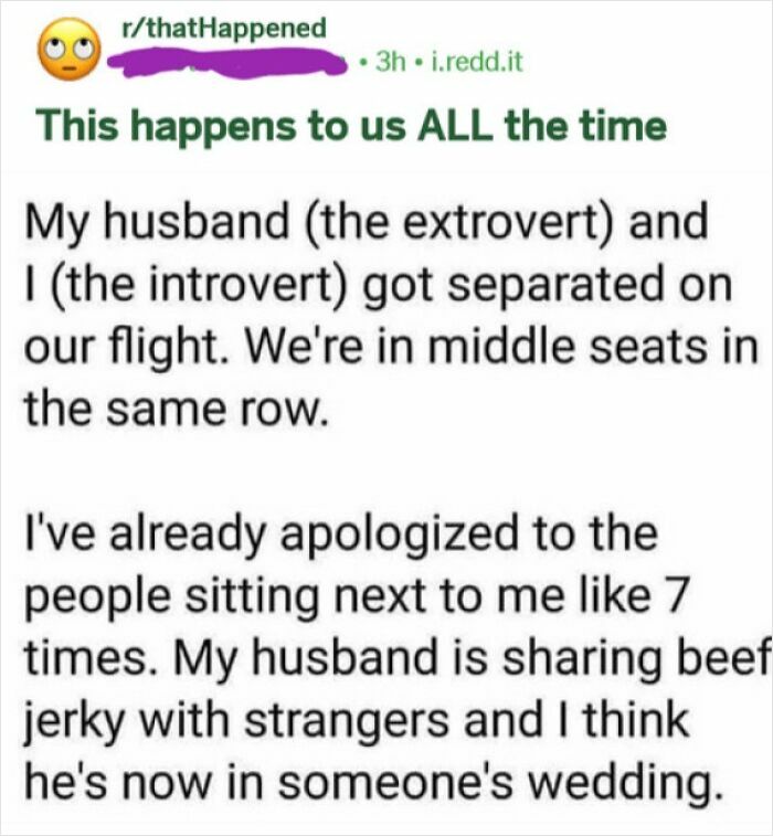 People Never End Up Separated On Flights, Right?