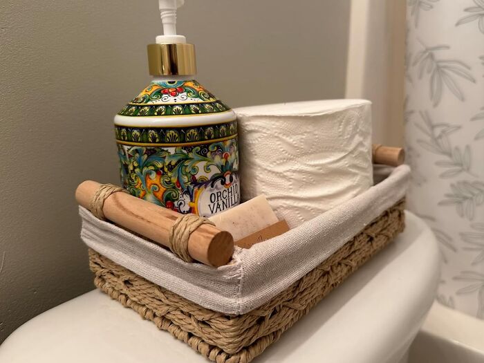 Keep Bathroom Clutter Cool With These Wicker Storage Baskets