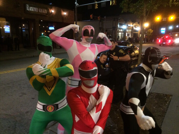 Snapped A Pic With Friends, Didn’t Notice The Cops Behind Us Until Later