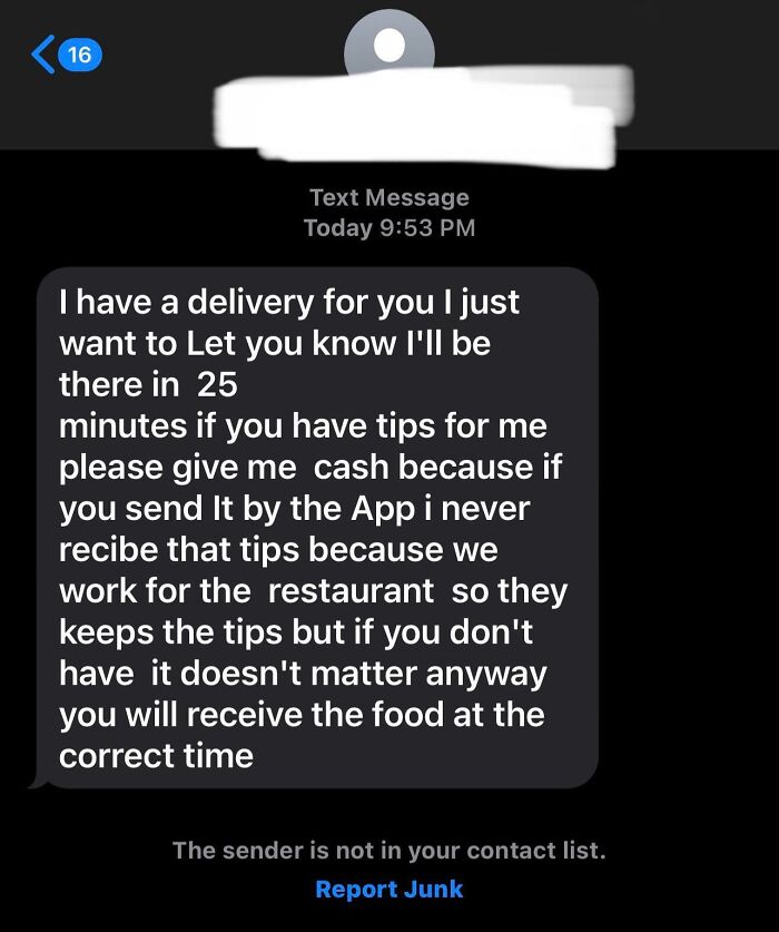 Would a Grubhub Driver Pretend To Be the Restaurant Just for More Tips?