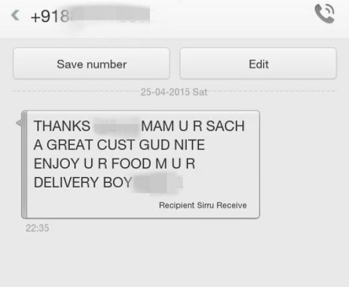 My Friend in Delhi's Pizza Guy Sent This Text and We’re All Wondering What It Means